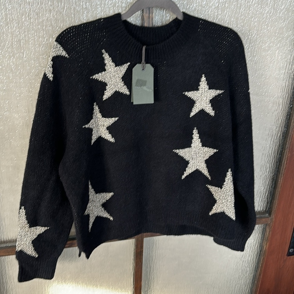 ALLSAINTS Star Wool & Alpaca-Blend Jumper sweater oversized XS fits to Small - Picture 6 of 9